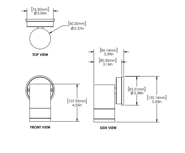 LED MR16 Wall-Mount Downlight Fixture (120V)