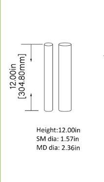 Medium Surface Mount Acrylic Light Wand