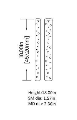 Medium Surface Mount Acrylic Light Wand