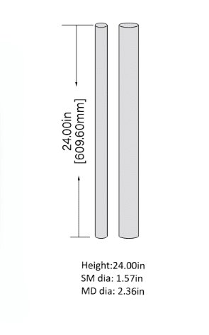 Medium Surface Mount Acrylic Light Wand