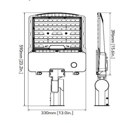 LED Single 20′ Round Pole Kit 140 Watts