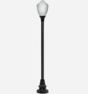 Traditional 12′ Pole with Acrylic Acorn Globe (No Lamp)