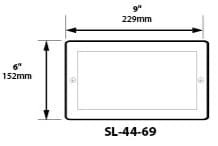 6″ x 9″ White Acrylic Replacement Lens for SL44 Lighting Fixture