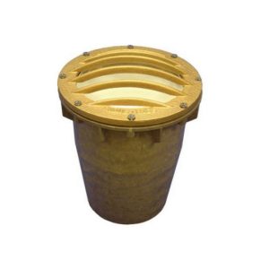 Small Composite WellL Light with a Brass Grate