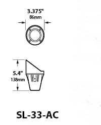 Fountain Underwater Brass Light Angle Cap Side Mounting (No Bracket)