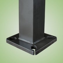25′ Square Straight Pole Triple Fixture Light Package
