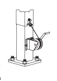 Winch/Strap for 4″ Hinged Pole