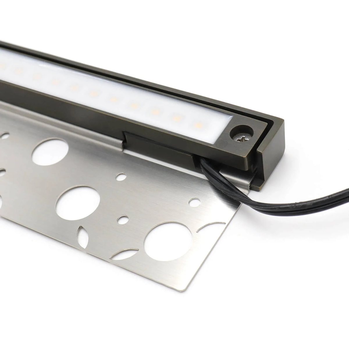 CLS HL12B04 12" Solid Cast Brass Integrated LED Hardscape Light (4W) view 3