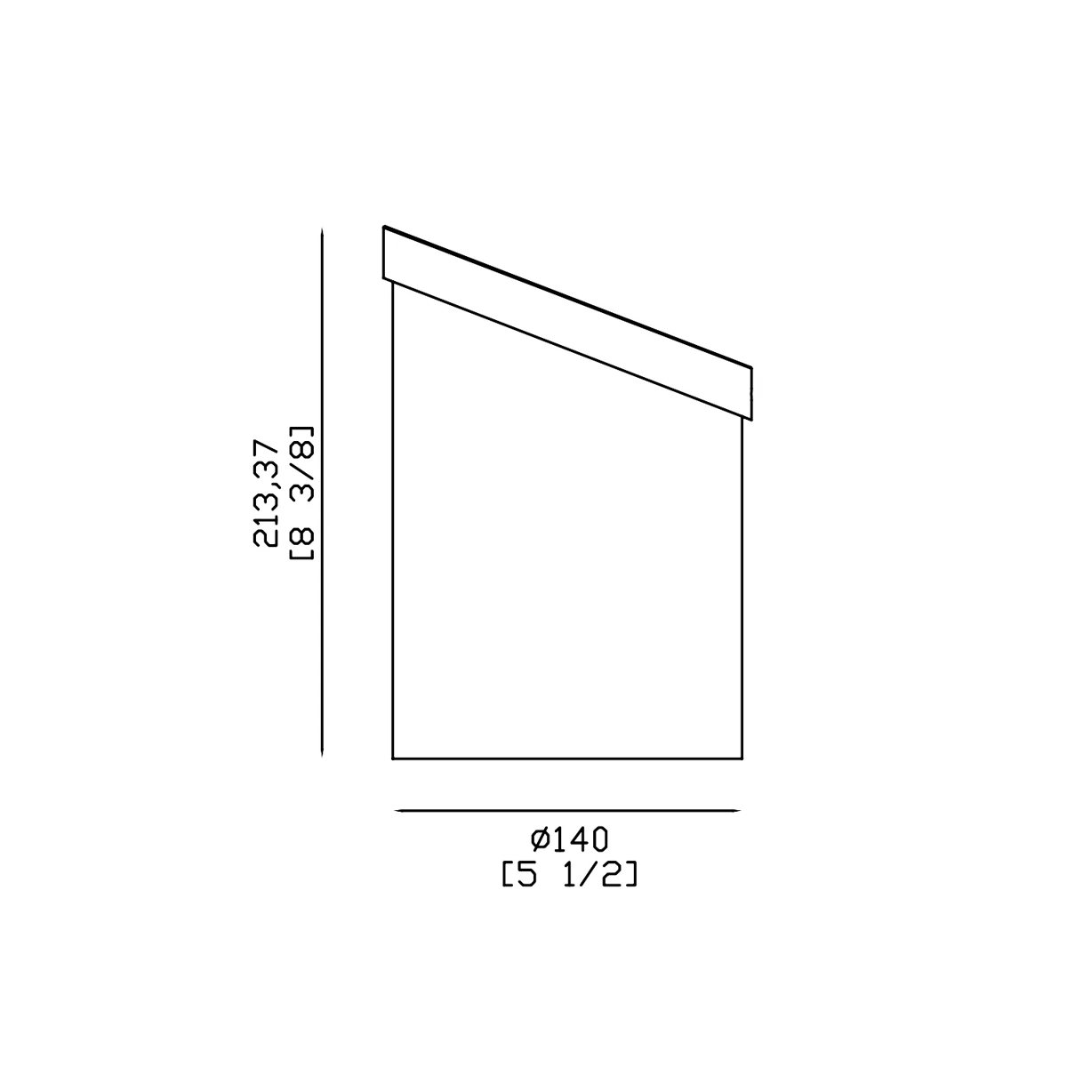 CLS IGL06B Professional Brass Bevel In-Ground Well Light (PAR36) dimension drawing
