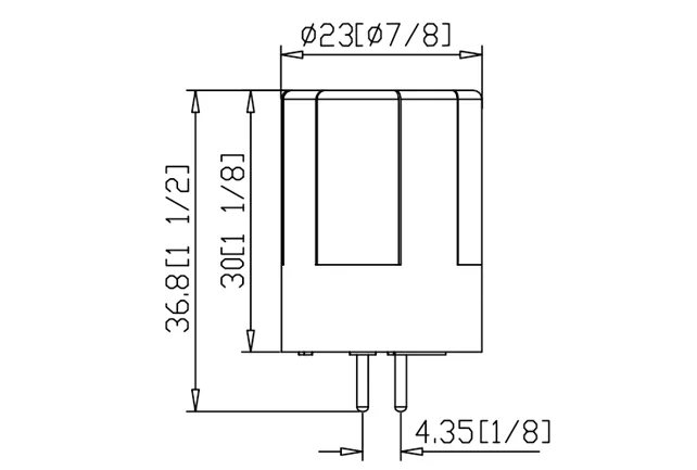 CLS LL4B Brass Base G4 Bi-Pin LED Bulb 2/3/4W dimension drawing
