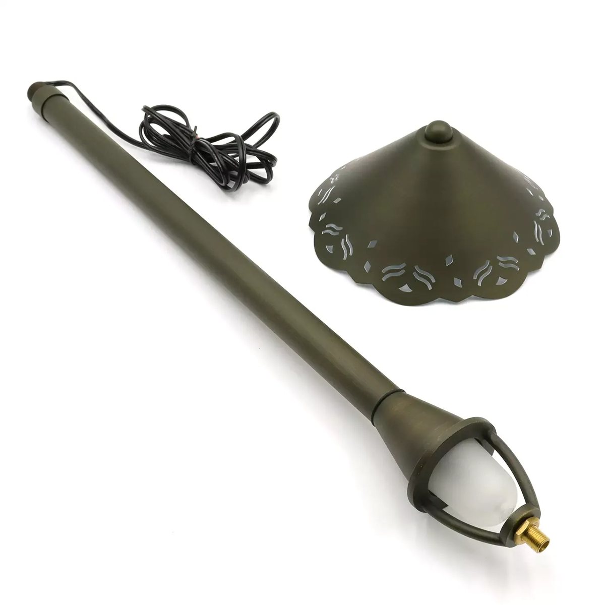 CLS PL27B Brass Patterned Umbrella Path Light - Classic Series (G4) view 5